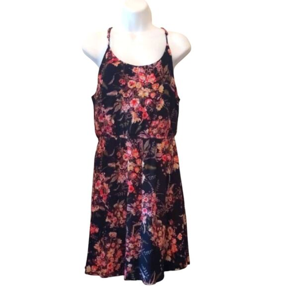 Sundress Floral Knee-length Lined Size Medium - Picture 1 of 11